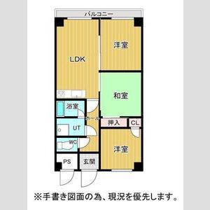 第2スズランハイツ(3LDK/2階)の間取り写真