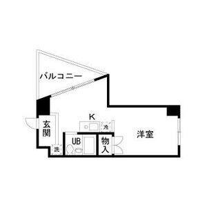 ノーサレンダー(ワンルーム/2階)の間取り写真