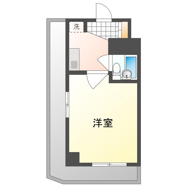 チサンマンション中山下(1K/5階)の間取り写真