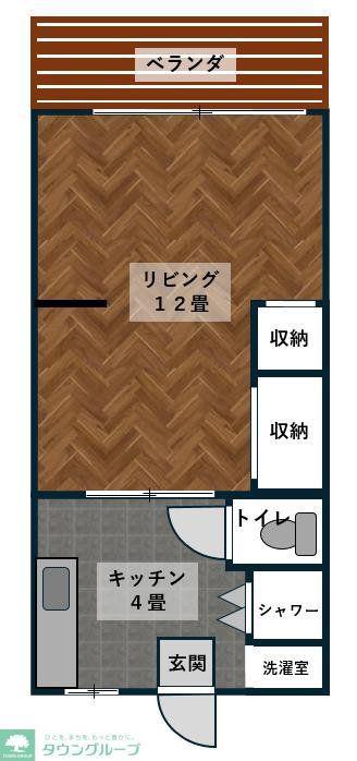 高田サニーハイム(1LDK/2階)の間取り写真