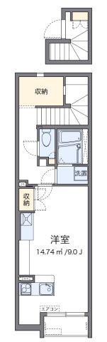 ミランダファルコナーII(ワンルーム/2階)の間取り写真