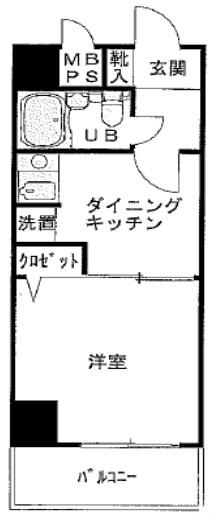 ライオンズマンション板橋中丸町(1K/5階)の間取り写真