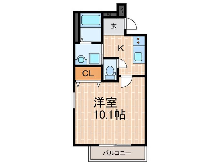 フジパレス西宮鳴尾II番館(1K/2階)の間取り写真