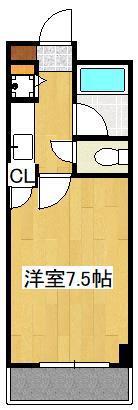 GRAND-RESIDE MALLIA(1K/4階)の間取り写真