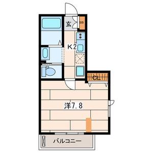 BONHEUR(1K/3階)の間取り写真