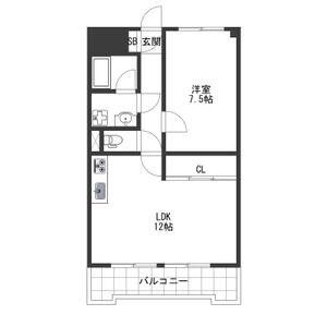 ペアシティーI(1LDK/4階)の間取り写真