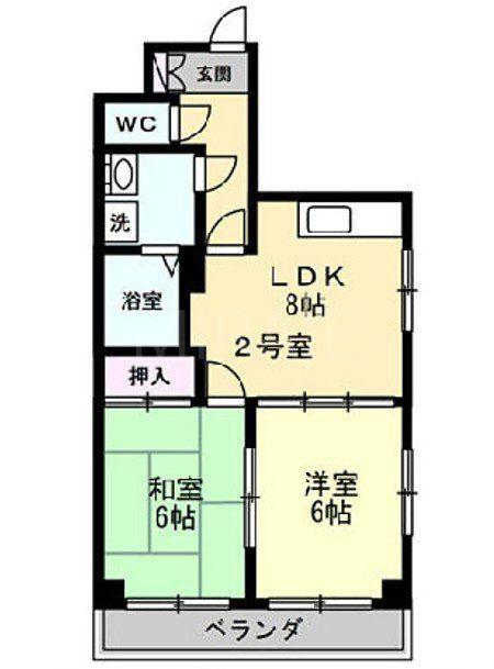 AIR・DE・東戸塚(2LDK/1階)の間取り写真