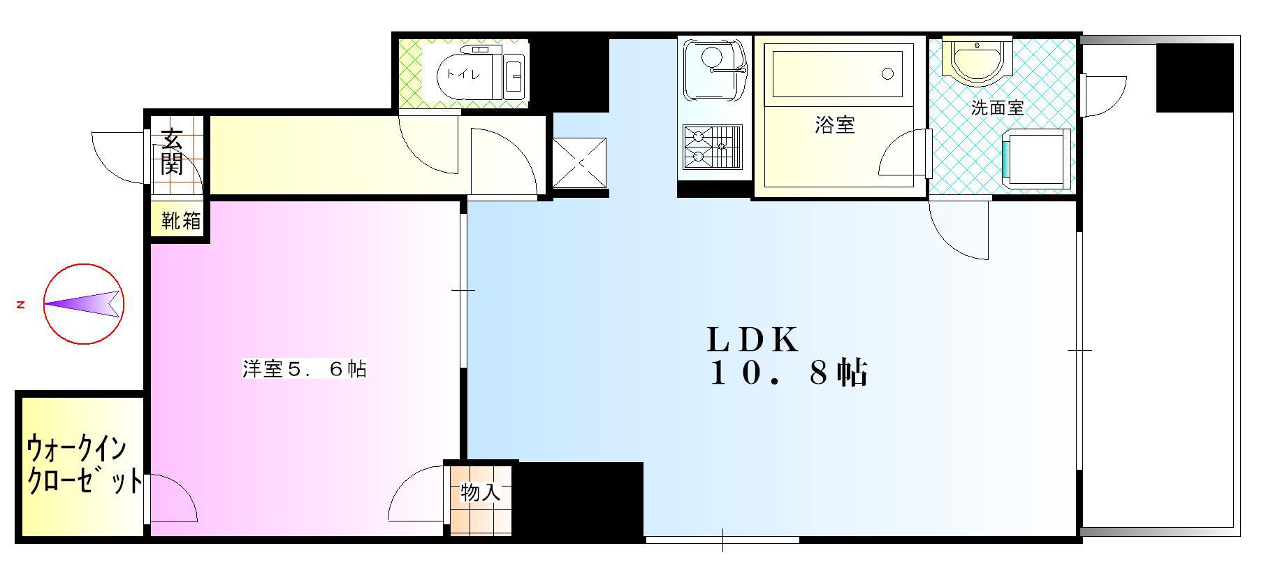 ヴィラ・レヴァンテ(1LDK/3階)の間取り写真