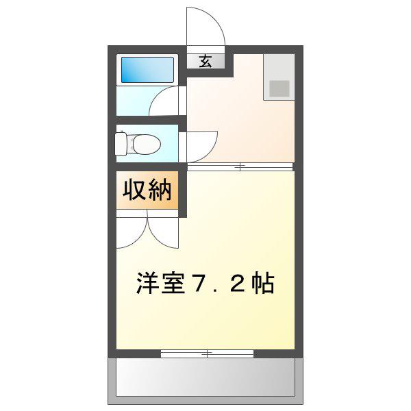 みのりハイツ (1K/1階)の間取り写真