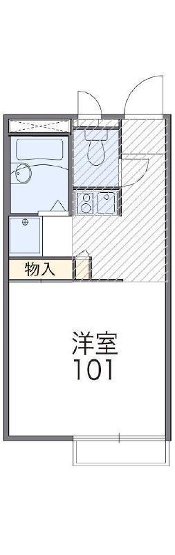 レオパレス豊府(1K/1階)の間取り写真