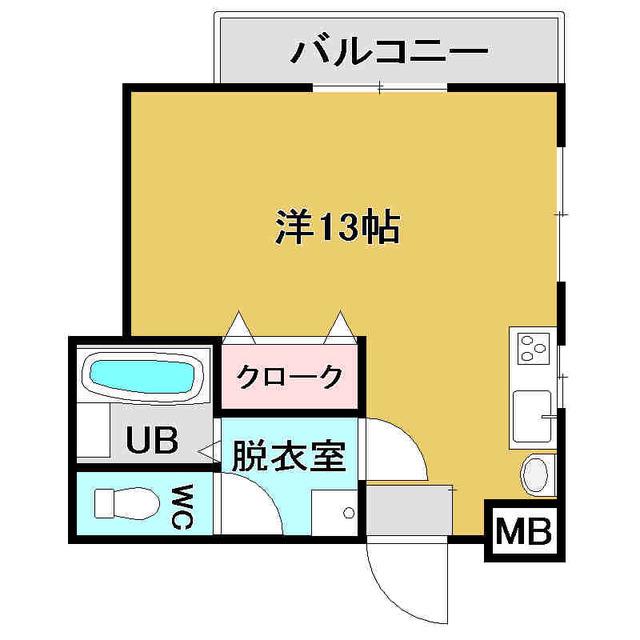 ストーク天神(ワンルーム/2階)の間取り写真