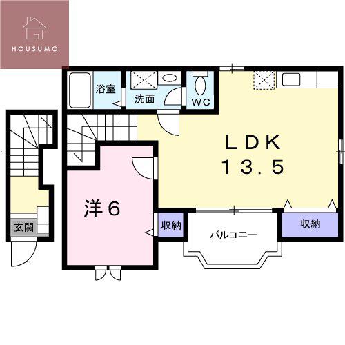 セレーノエテルノ(1LDK/1階)の間取り写真
