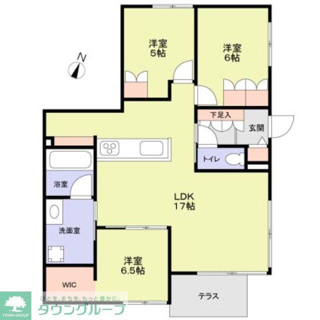 FOREST VILLA NISHI-OGIKUBO(3LDK/1階)の間取り写真
