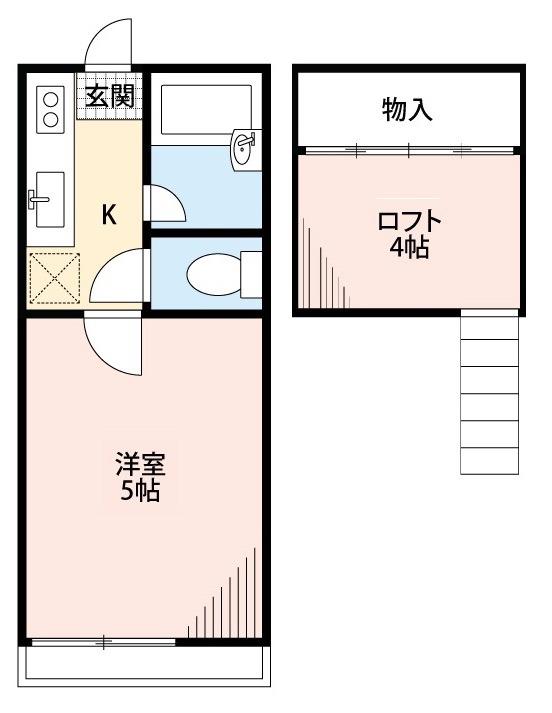 シティパレス南柏(1K/2階)の間取り写真