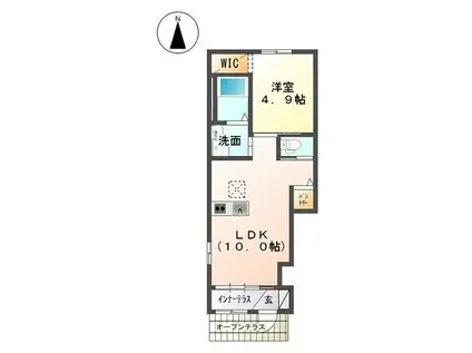 AVANTI II(1LDK/1階)の間取り写真