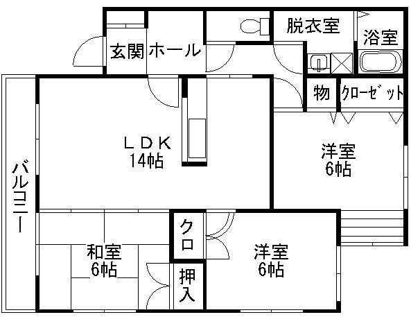 ヴィラ・マックス(3LDK/1階)の間取り写真