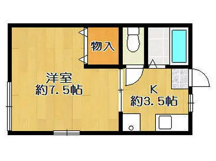 ル・レーブ(1K/2階)の間取り写真