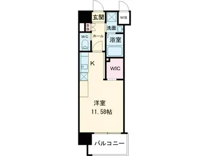 LEGENDTAKAMI(ワンルーム/3階)の間取り写真