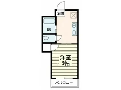 ポエム戸坂(1K/1階)の間取り写真