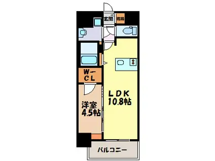 プレサンス新栄町ギャラント(1LDK/13階)の間取り写真