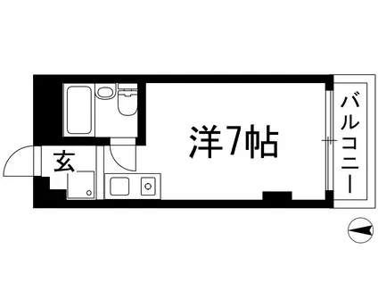 リバティーハイム櫻井(ワンルーム/3階)の間取り写真