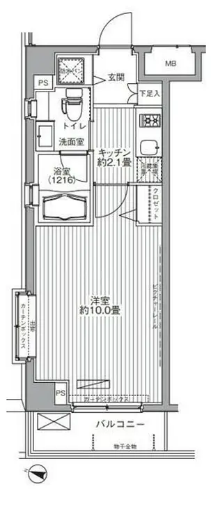 メゾンカルム西新宿 3階階 間取り