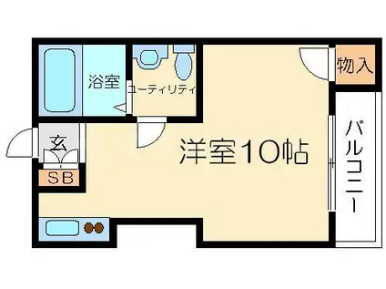 エバーグリーン新大阪(ワンルーム/4階)の間取り写真