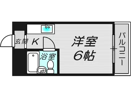ベストレジデンス江坂II(ワンルーム/2階)の間取り写真