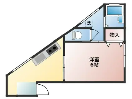インターハイツ(1K/2階)の間取り写真