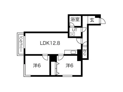 ディモーラ栄(2LDK/6階)の間取り写真