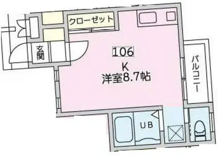 FIT北新宿(ワンルーム/1階)の間取り写真