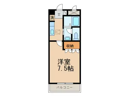 ＪＲ阪和線 紀伊駅 徒歩10分 2階建 築20年(1K/1階)の間取り写真