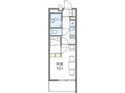 レオパレス壬生ミヤビ(1K/1階)の間取り写真