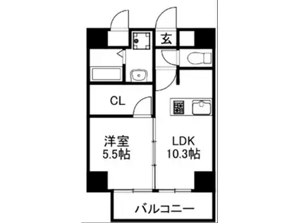 西大路マンション(1LDK/5階)の間取り写真