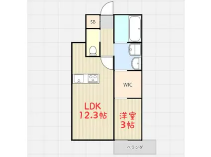 ADONISCOURTPARTII(1LDK/3階)の間取り写真