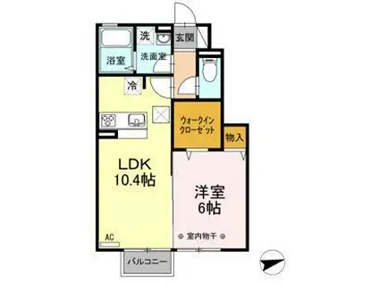 グラン・ソレイユVII(1LDK/1階)の間取り写真