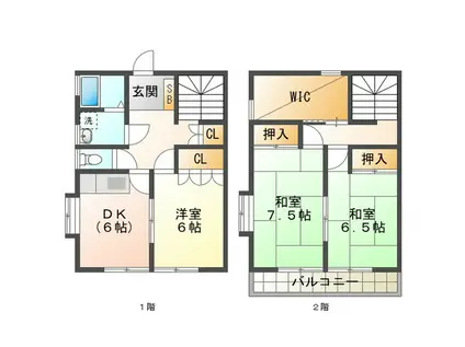 メゾンエトワール(3SDK/2階)の間取り写真