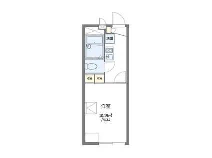 高田アパルトマン(1K/2階)の間取り写真