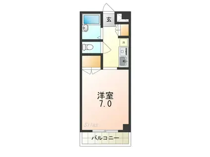 クレストコート新金岡(1K/3階)の間取り写真