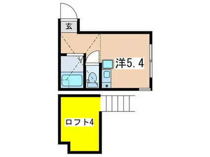 フォレスタ石川町(ワンルーム/1階)の間取り写真