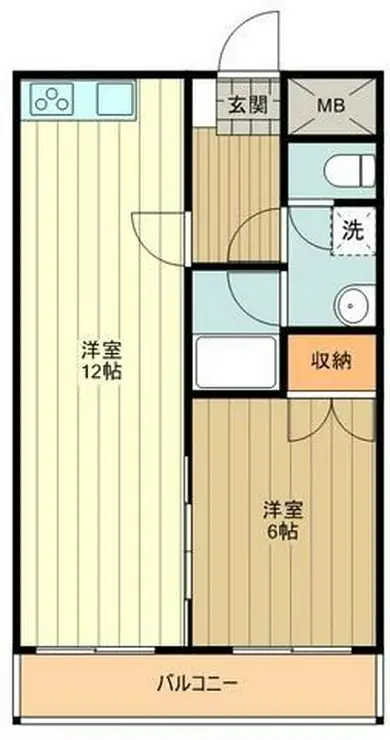 ホワイトヴィラ立川 3階階 間取り