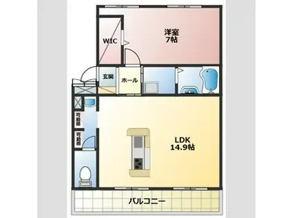 子持松コーポ(1SLDK/5階)の間取り写真