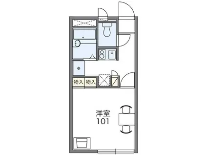 レオパレスPRINCESS(1K/1階)の間取り写真