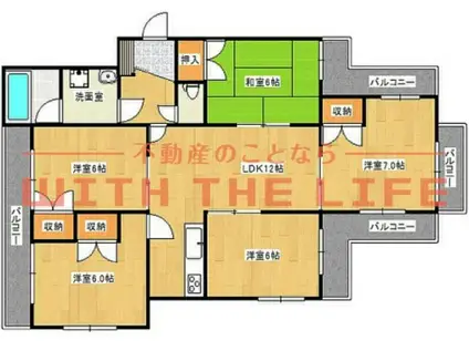 東櫛原35ビル(5LDK/2階)の間取り写真