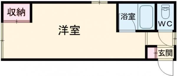 SILK(ワンルーム/1階)の間取り写真