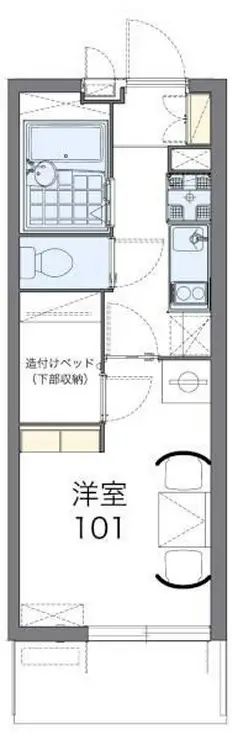 レオパレスモンサンミッシェル 2階階 間取り