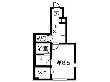 ROGER CONFORT III(1K/1階)の間取り写真
