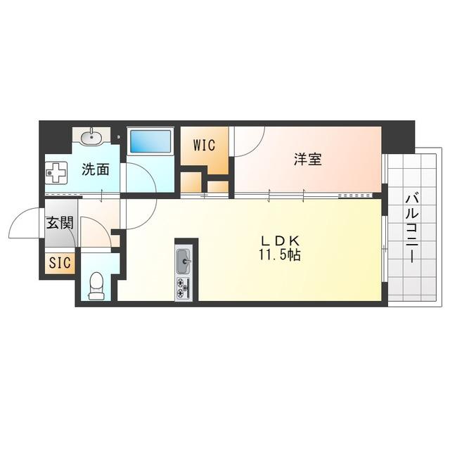 カーサレグラス福島野田(1LDK/3階)の間取り写真