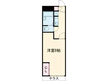 MOTOKOGAII(1K/2階)の間取り写真