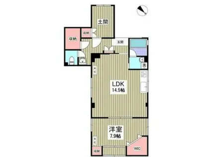 FLAT474ビル(1LDK/1階)の間取り写真